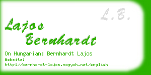 lajos bernhardt business card